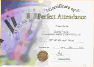 honor roll certificates free perfect attendance certificate template
