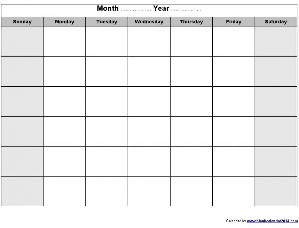 hourly calendar template