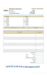 hourly invoice template blank sales billing two tax long description printed