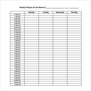 hourly schedule template excel weekly hourly planner schedule template free download pdf