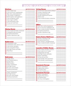 house cleaning checklist pdf house cleaning checklist