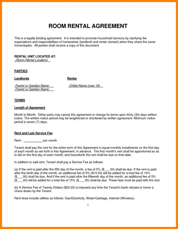 house rental agreement template