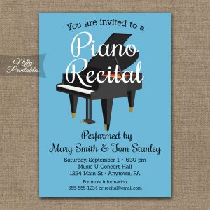 housewarming invitation template piano recital