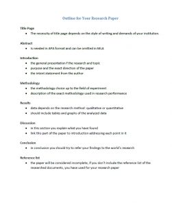 how to outline a research paper outline for your research paper