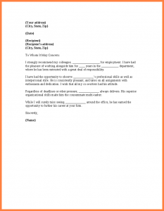 how to write a legal letter letter to colleague co worker reference letter