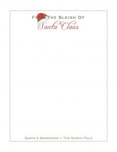 how to write a letter head santa s stationery page x