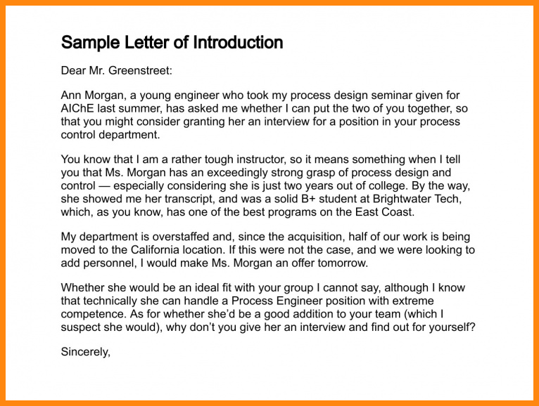 how to write a letter of introduction for a job