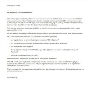 how to write a sponsorship letter sponsorship letter templates free sample example format