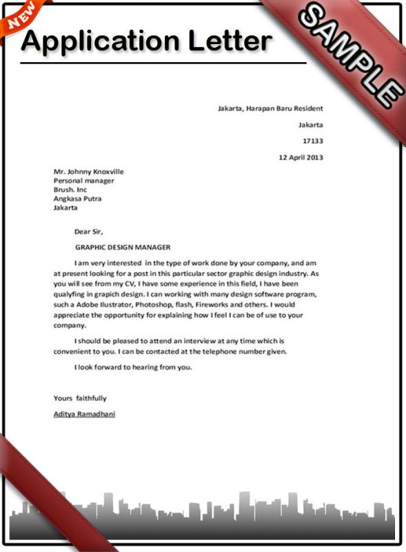 how to write an application letter