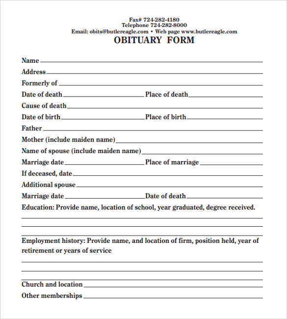 how to write an obituary for mother