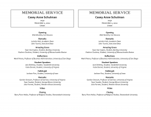 how to write an obituary sample memorial service program template