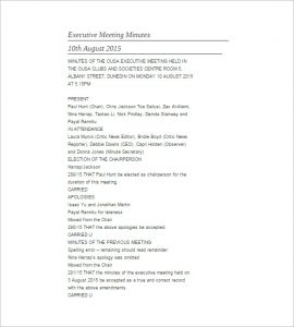 how to write meeting minutes how to write executive meeting minutes template