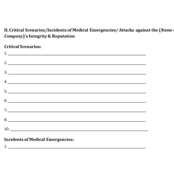 incident action plan template