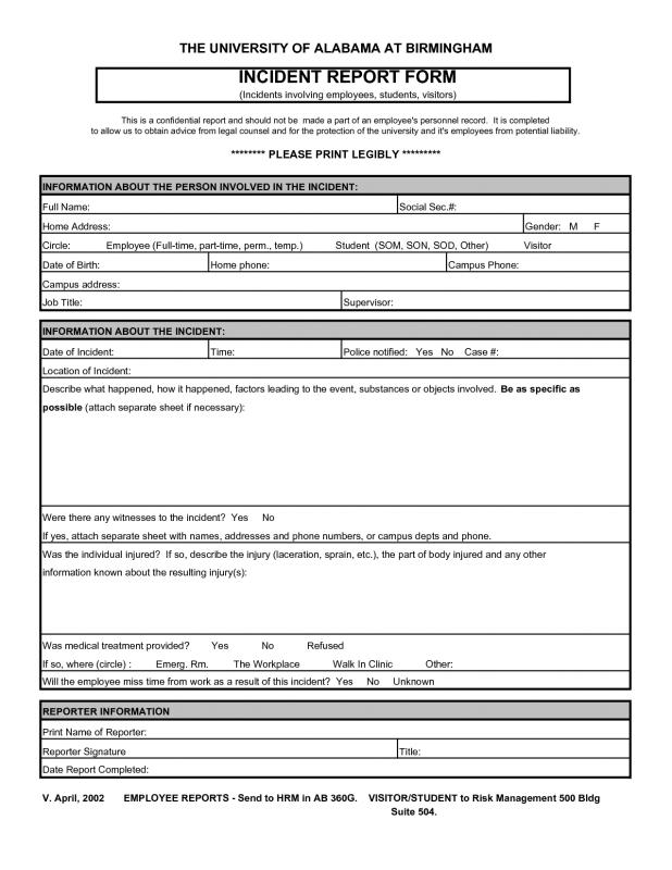 incident report example