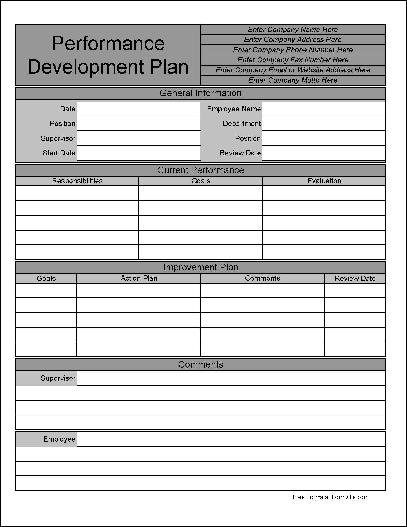 individual development plans sample