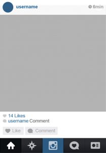 instagram post template ig app ui stream info