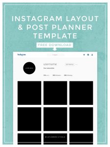 instagram post template instagram layout post planner template