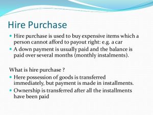 installment payment agreement hire purchase