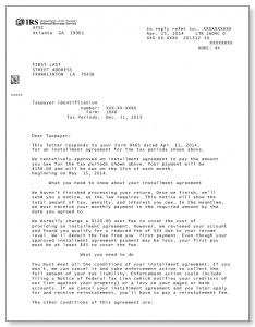 installment payment agreement template irs audit letter c sample a