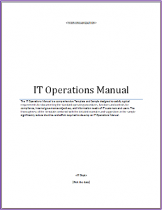 instruction manual example it operations manual template