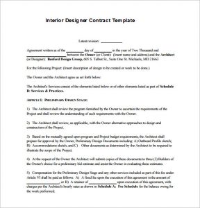 interior design contract basic interior designer contract template pdf download