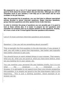interview follow up email template we prepared for you a list of most typical interview questions