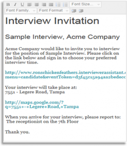 interview request email custominvite