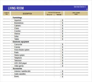 inventory sheet pdf excel property inventory form