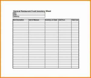 inventory sheet pdf inventory sheet pdf general restaurant food inventory sheet pdf free download