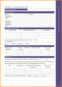 job application form template job application form template