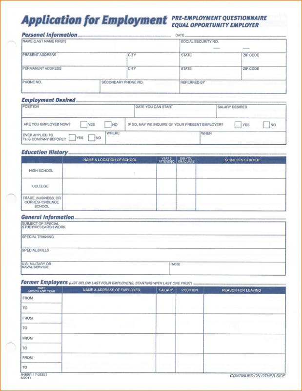 job application template pdf
