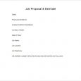 job bid template job proposal template word form