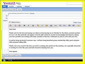 job interview follow up email sample sending a thank you email after an interview