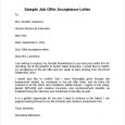 job offer acceptance letter sample job offer acceptance letter
