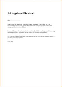 job offer rejection letter job rejection letter