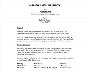 job proposal template marketing job proposal template