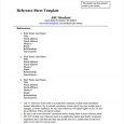 job reference format job reference sheet pdf template free download