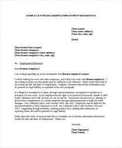 job reference format sample employment reference letter