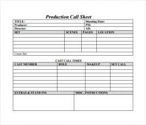 key sign out sheet production call sheet free pdf template download