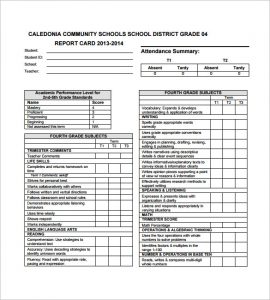 kindergarten report card template kindergarten report card