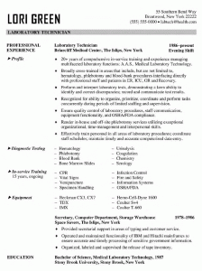 lab technician resume laboratory technician resume