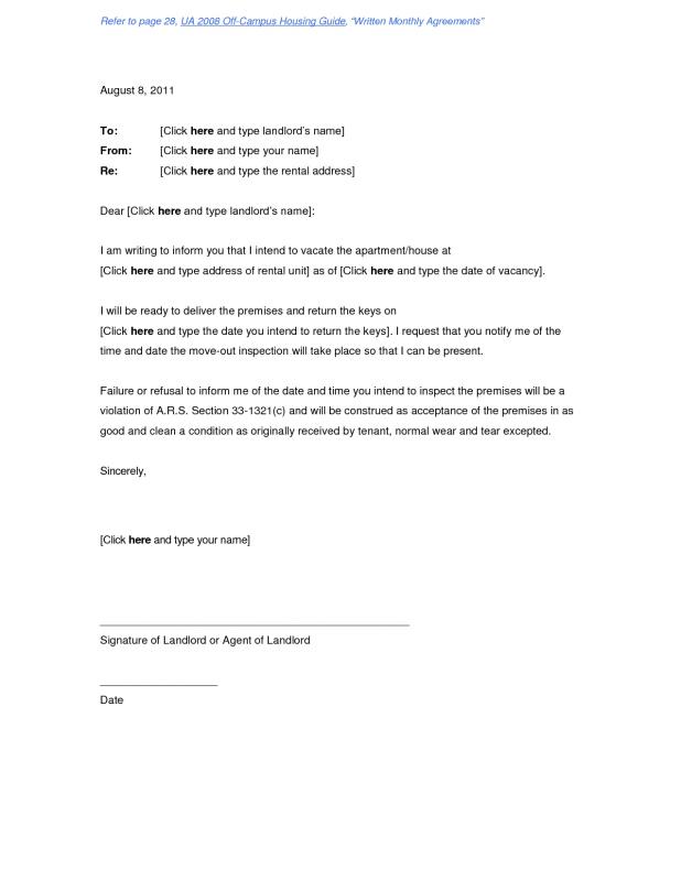 landlord letter to tenant