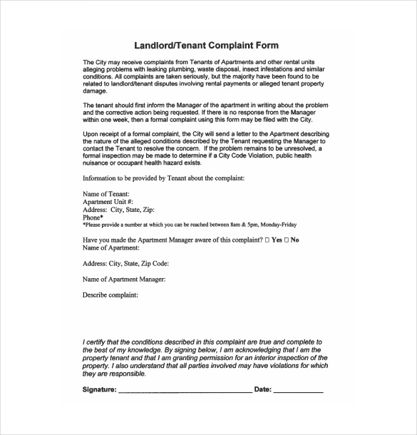 landlord letter to tenant regarding repairs