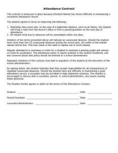 landscaping contract template attendance contract