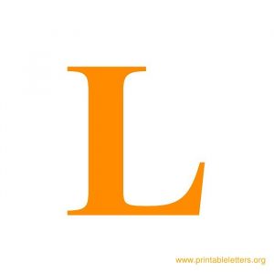 large alphabet letters orange greek letter l