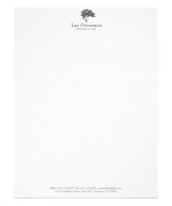 law office letterhead attorney at law firm tree black and white letterhead sample