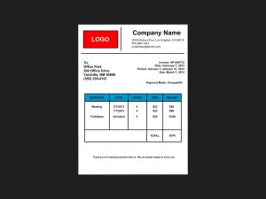 lawn care invoice make an invoice step