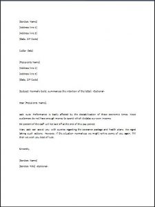 lay off letter layoff letter