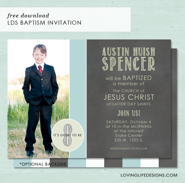 lds baptism invitations