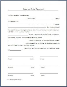 lease abstract template lease agreement template